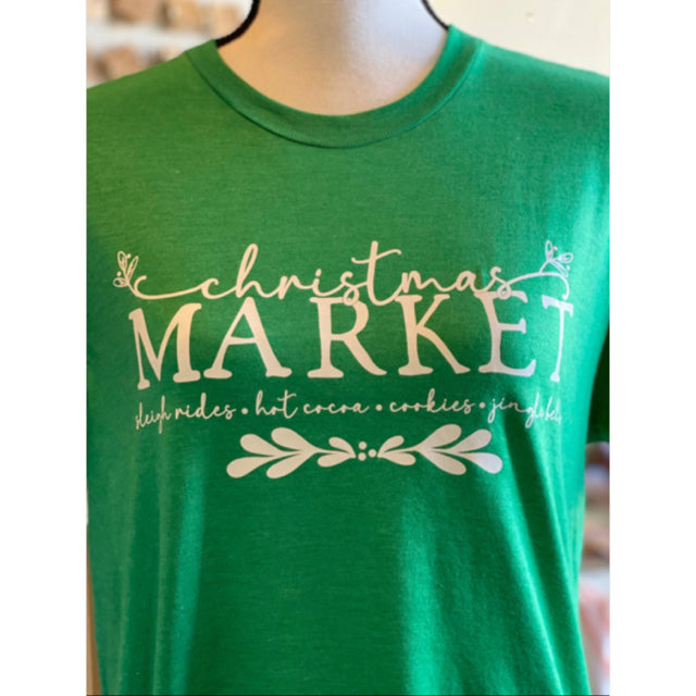 Christmas Market Graphic Tee - Size Large