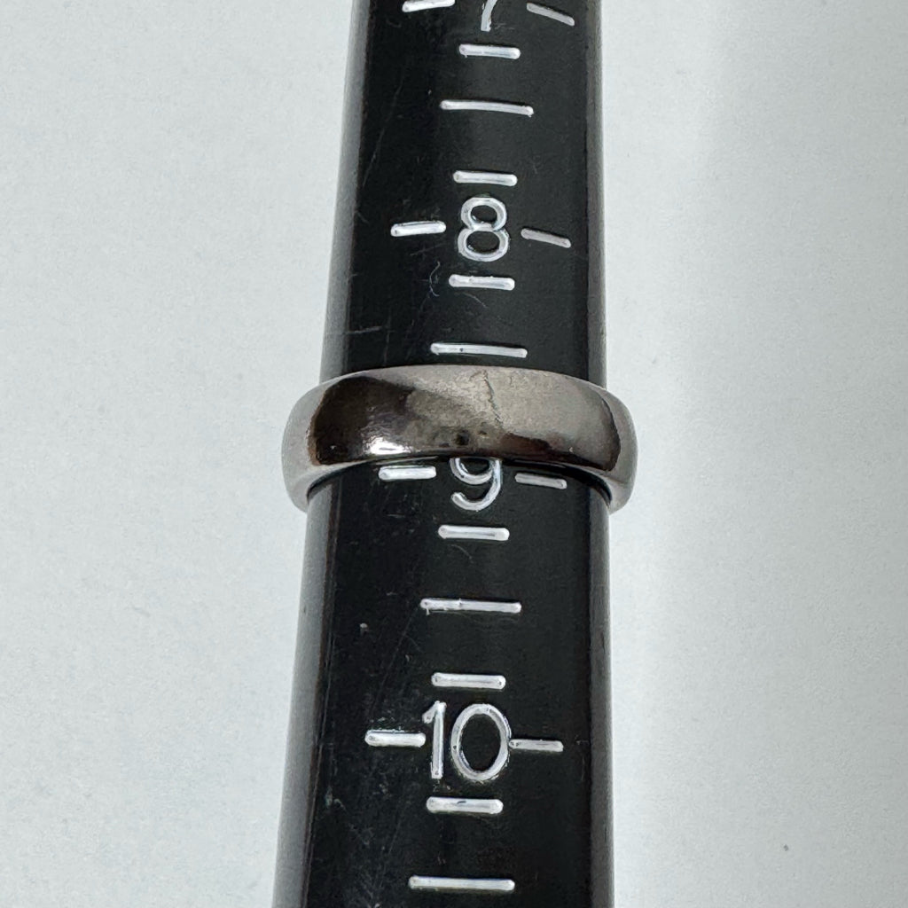 Dark Gray Solid Band Ring - Size 9