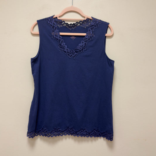 Coldwater Creek Lace Trim Tank Top - Size Large