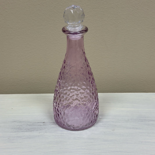 Purple Dimpled Glass Perfume Bottle