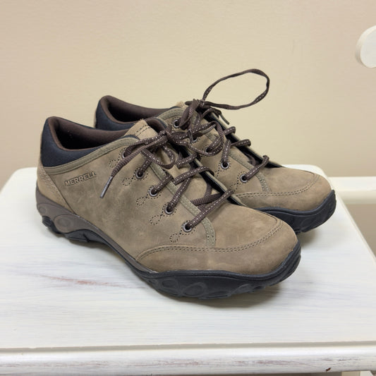 Merrell Quartz Stone Ortholite Leather Hiking Shoes - Size 7 1/2