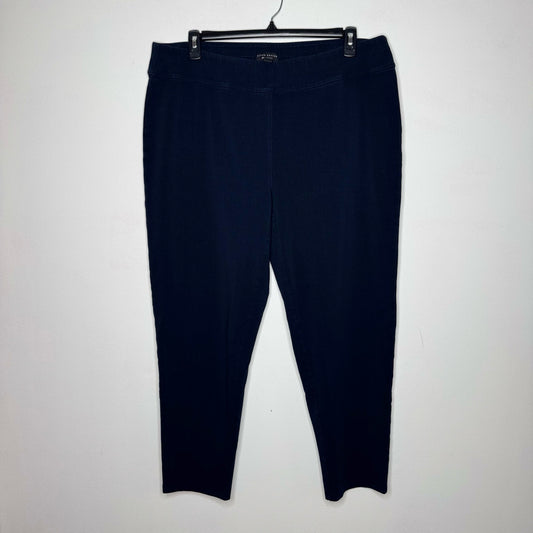Susan Graver Weekend Pull-On Navy Blue Pants - Size 1X