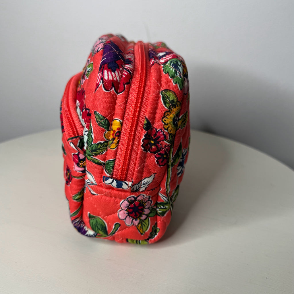 Vera Bradley Coral Floral Iconic Medium Cosmetic Bag