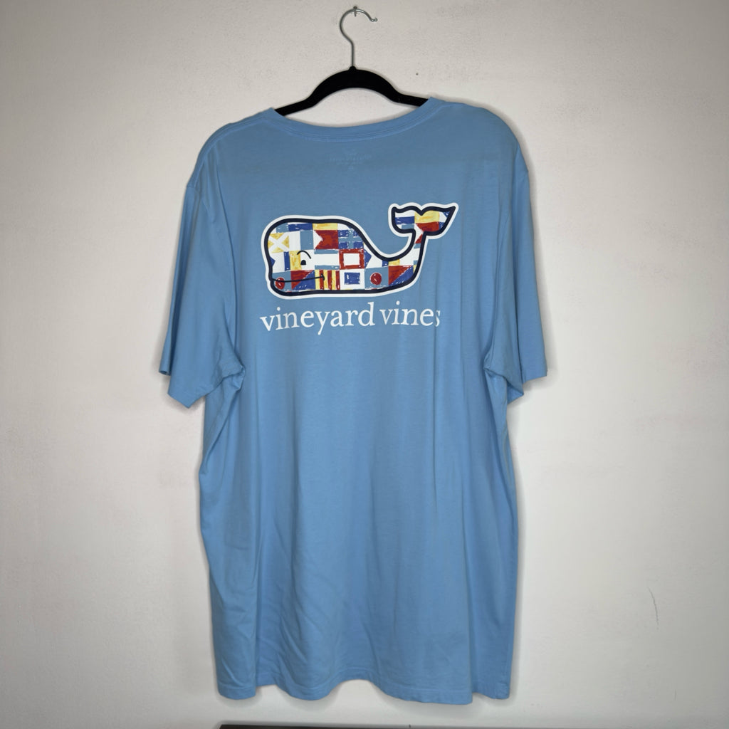 Men's Vineyard Vines Patriot Whale Short Sleeve Pocket Tee - Size XL