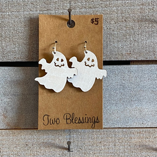 Two Blessings Earrings - Ghost