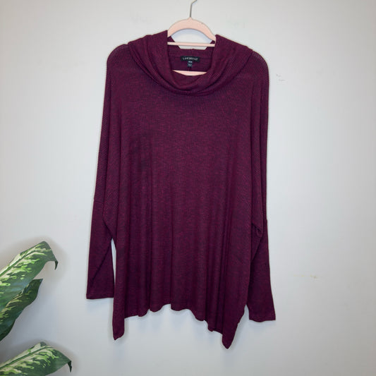 Lane Bryant Ribbed Cowl Neck Top - Size 18/20 (2X)