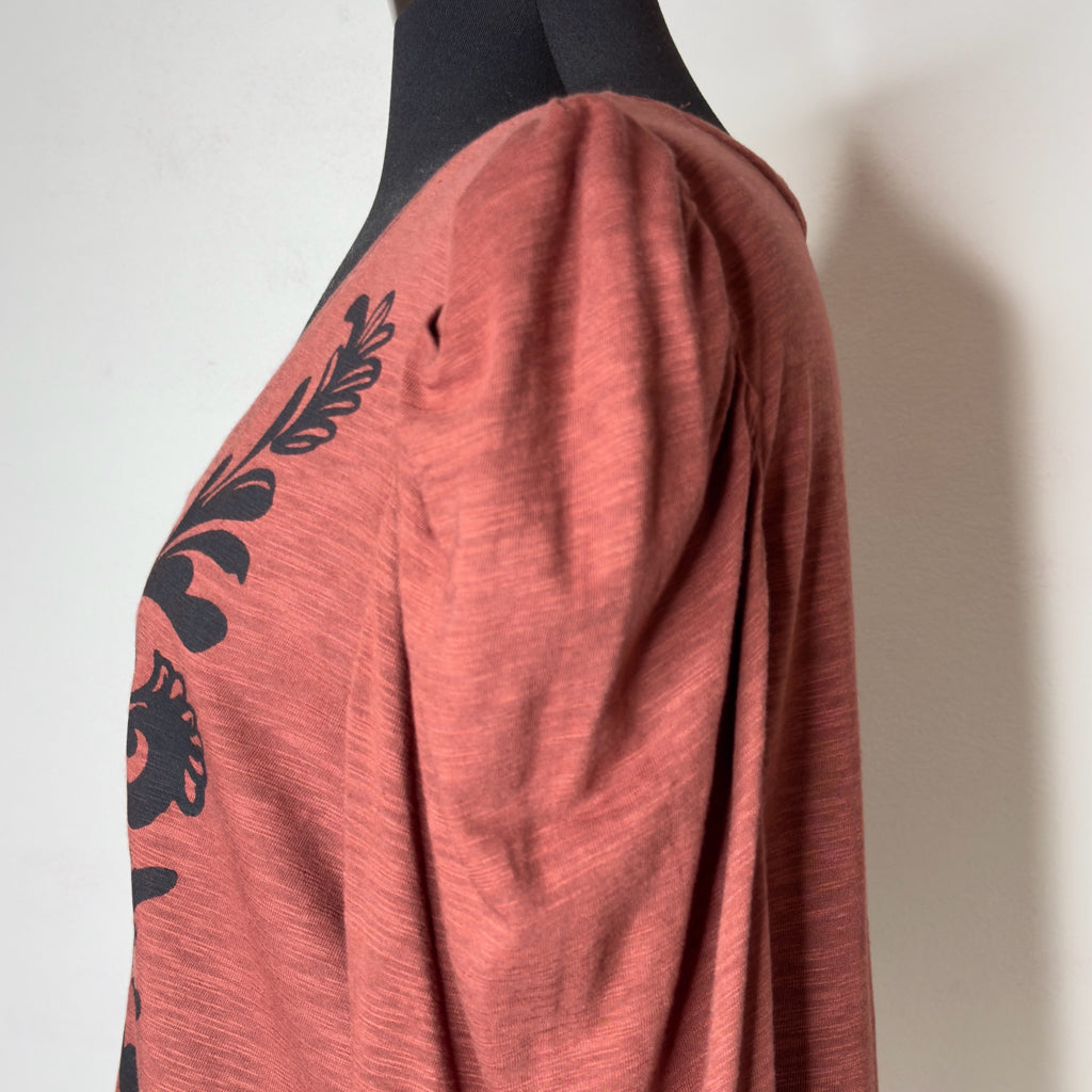 Chico's Romantic Scroll Print Tee - Size Large