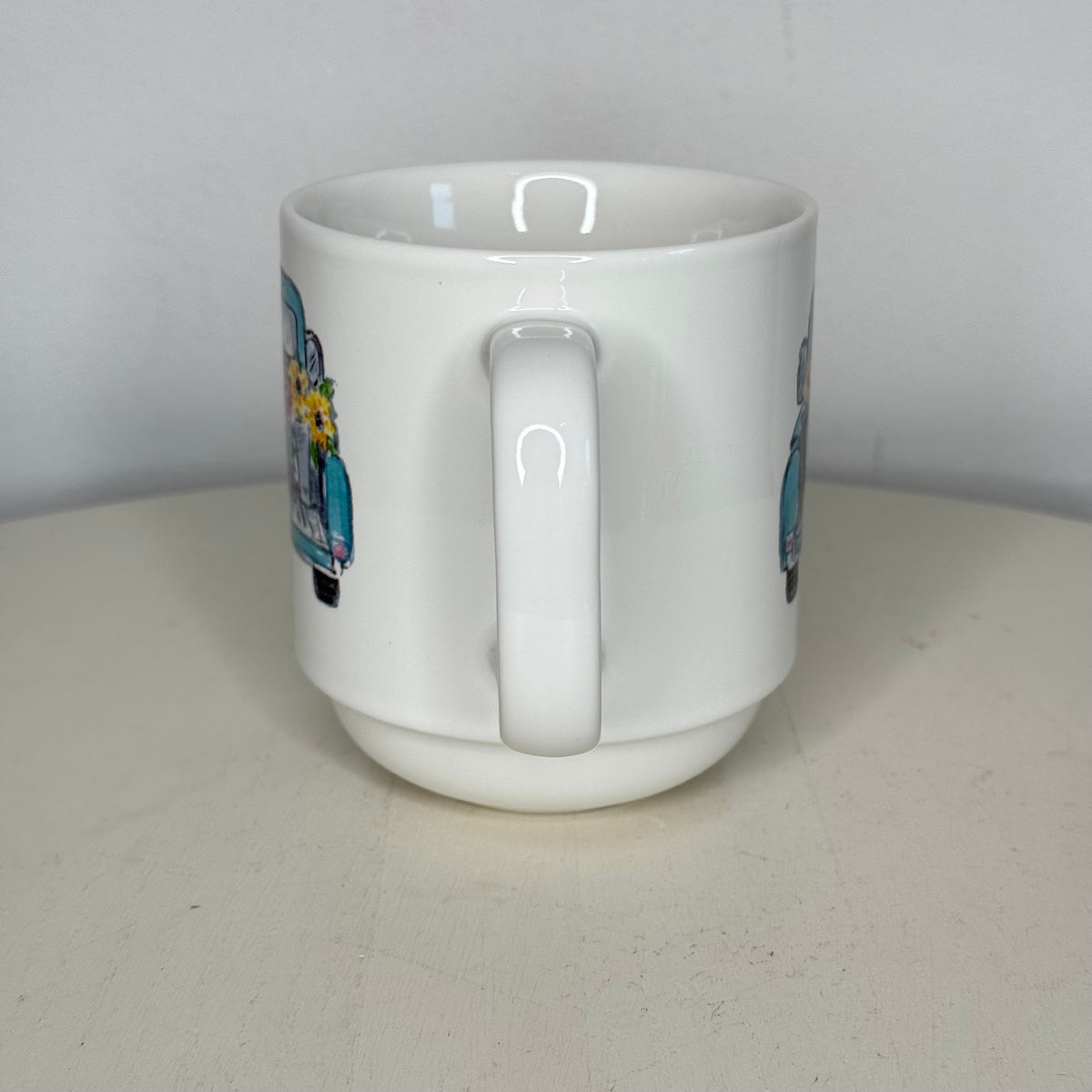 Fresh Flowers In Back of Vintage Truck Mug