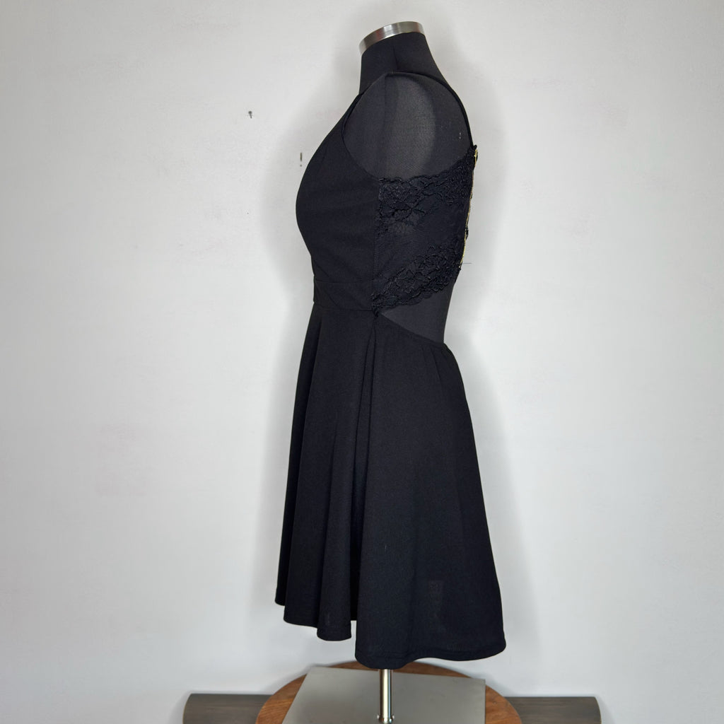 Trac Black Mini Dress - Size Medium