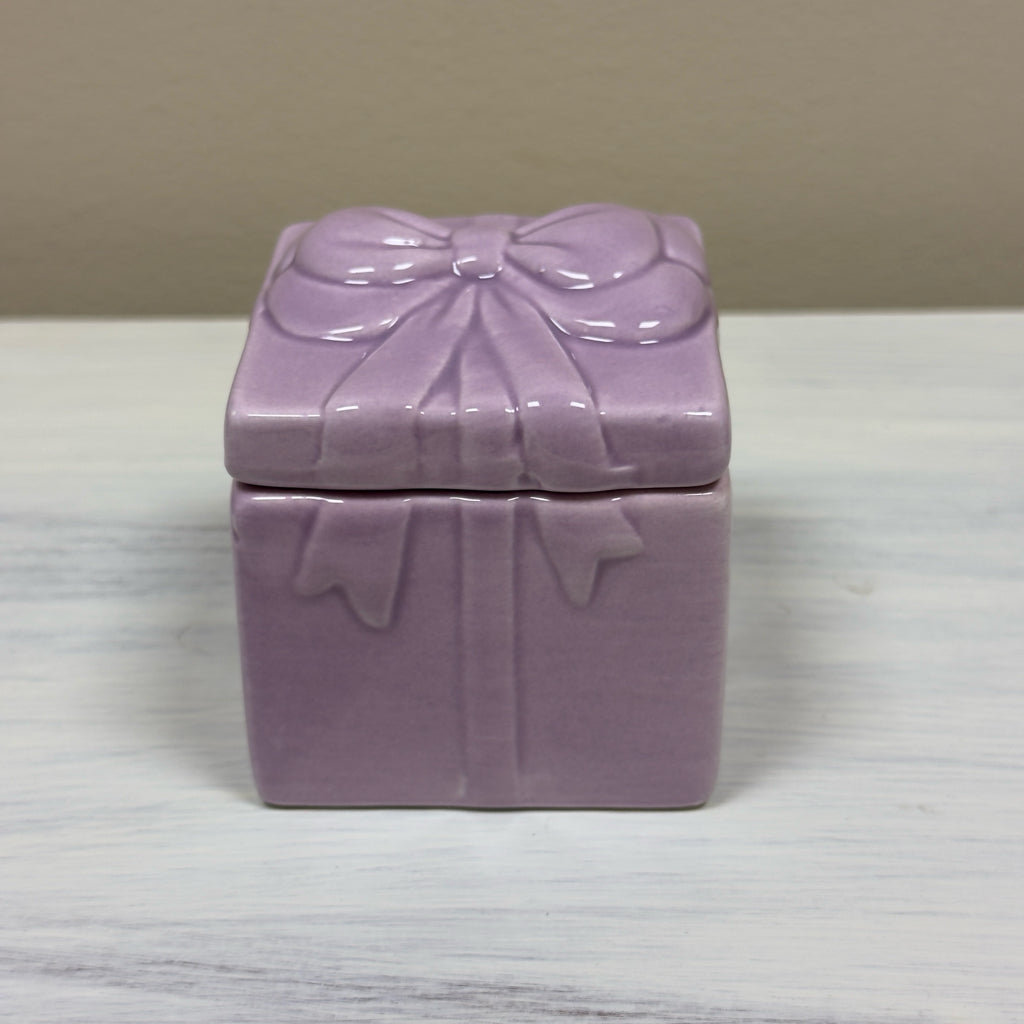 Purple Bow Trinket Box