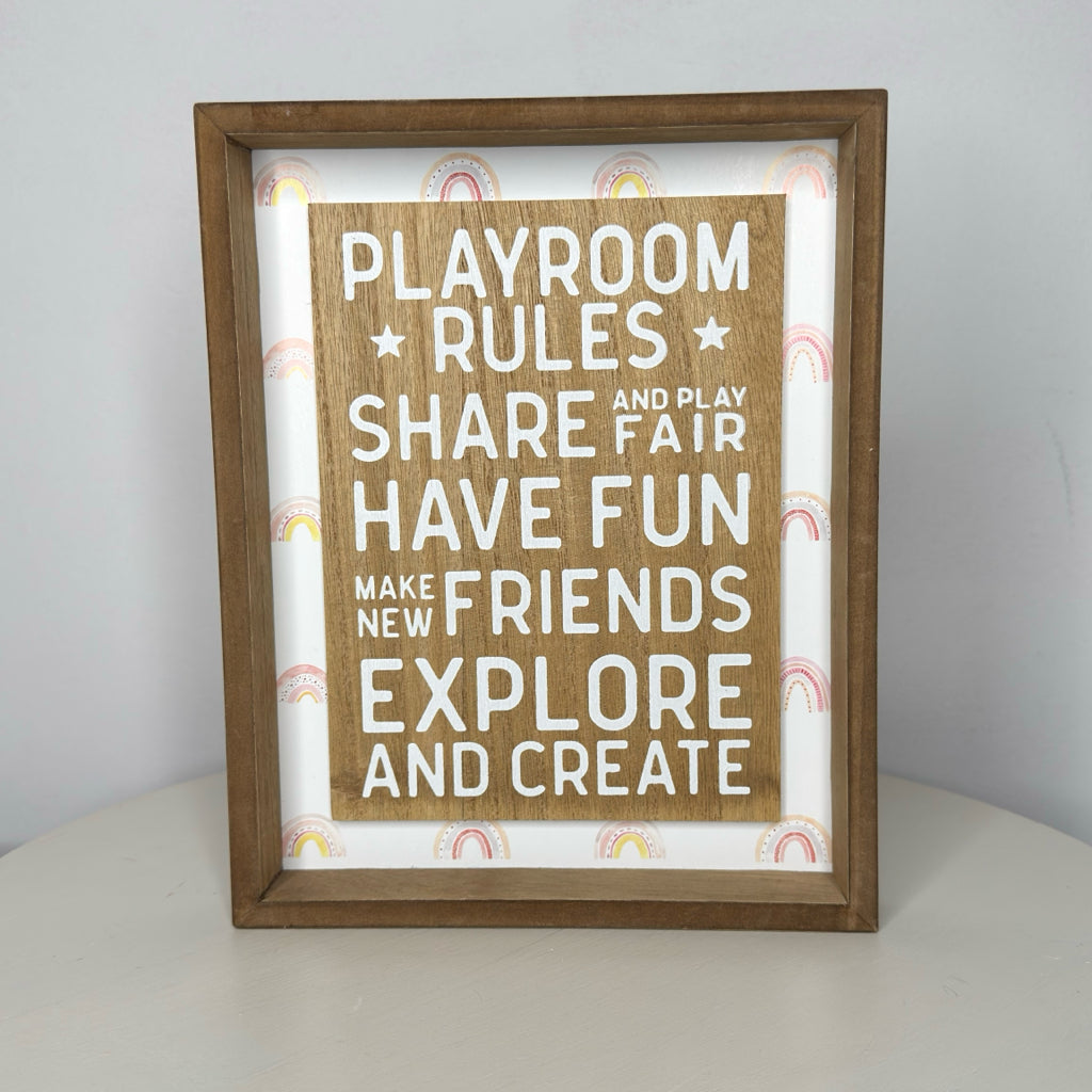 Playroom Rules Sign