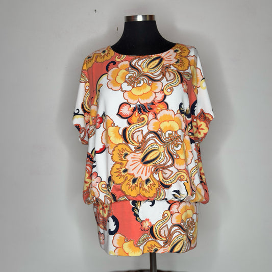 Chico's Touch of Cool Banded Hem Top - Size Large