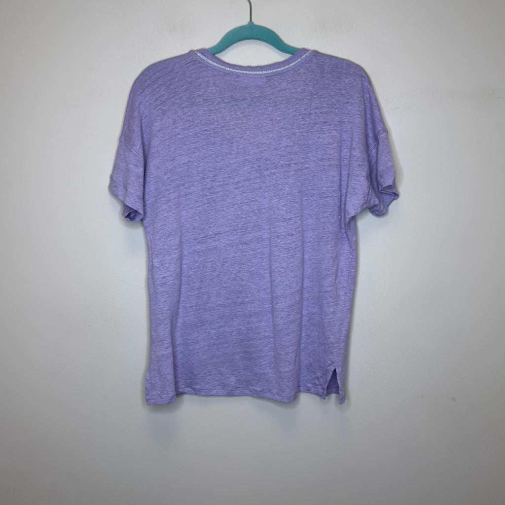 Chico's Sweater Trim Linen Tee - Size Large