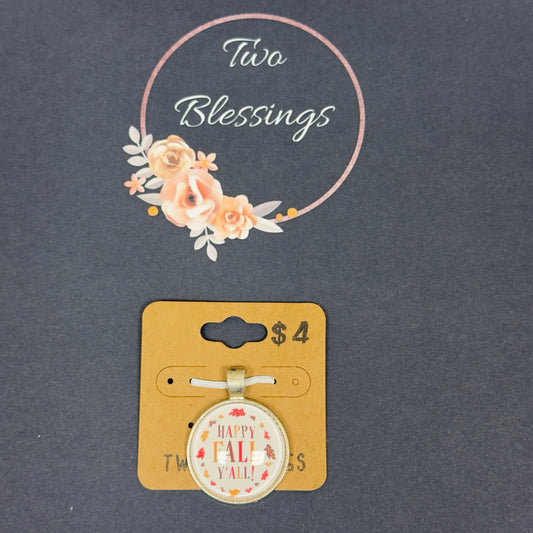 Two Blessings Charm - Happy Fall Y'All