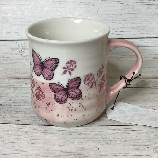 Butterflies & Floral Print Mug