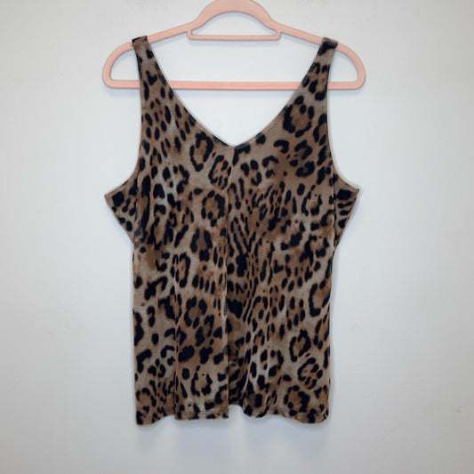 Chico's Leopard Print Tank Top - Size Large