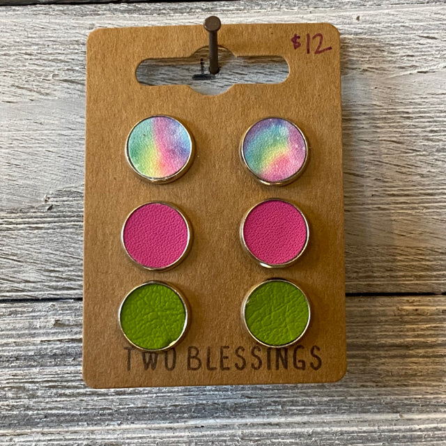 Two Blessings Earrings - 3pk
