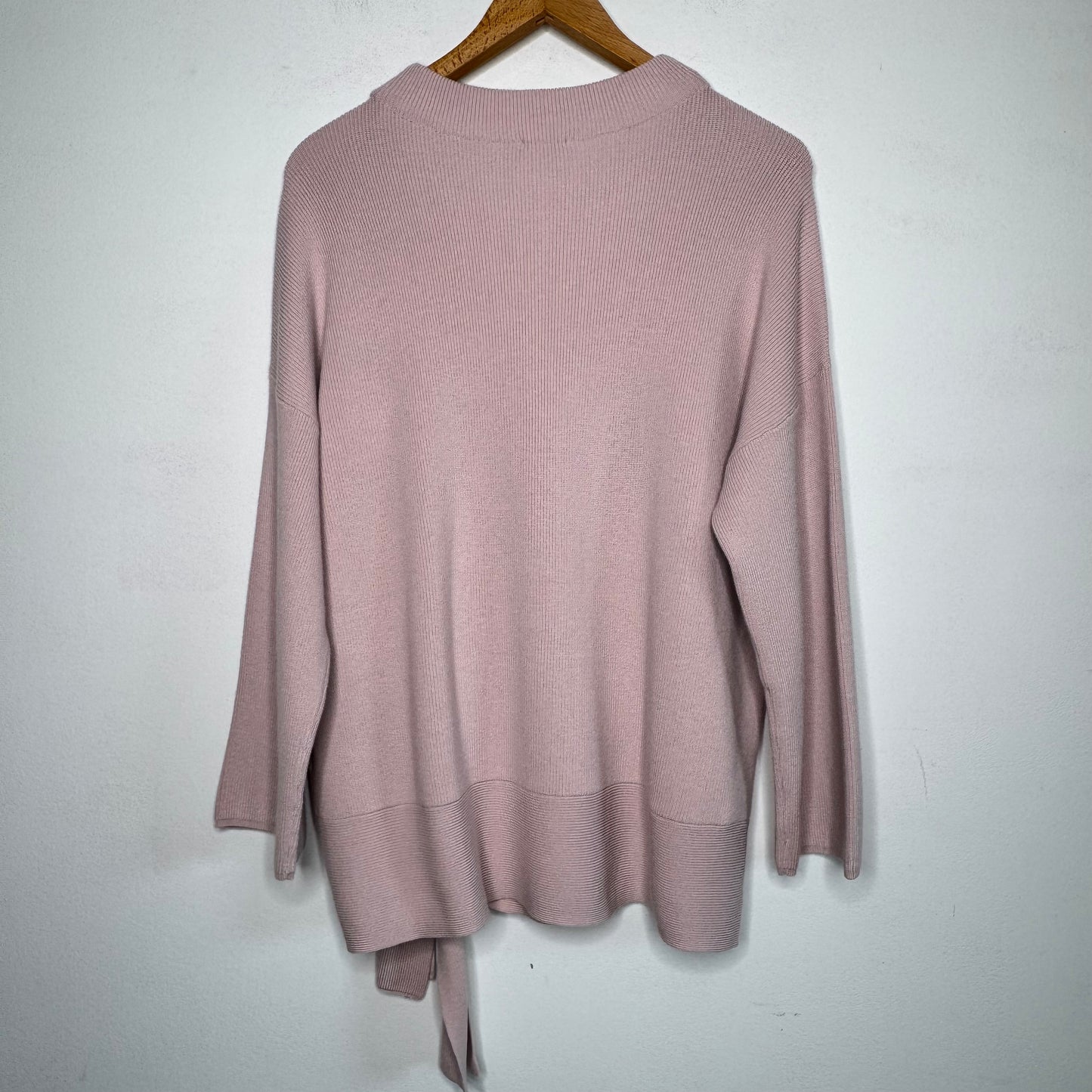 Chico’s Side Tie Mock Neck Cashmere Blend Sweater — Size Large