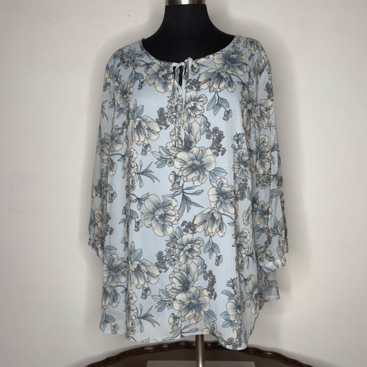 Sara Michelle Floral Boho Style Top - Size 2X