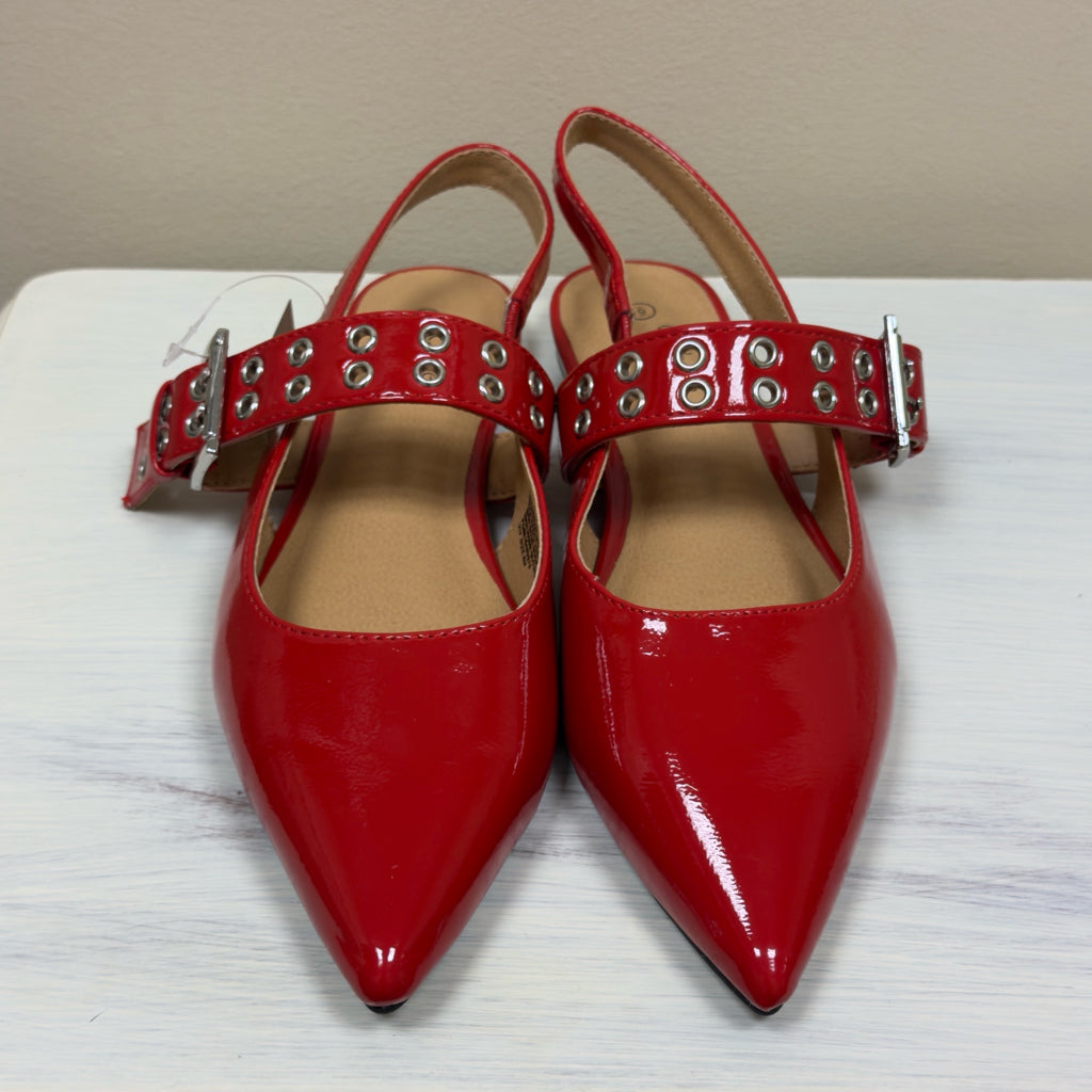 Ophelia Roe Slingback Patent Leather Flats - Size 9