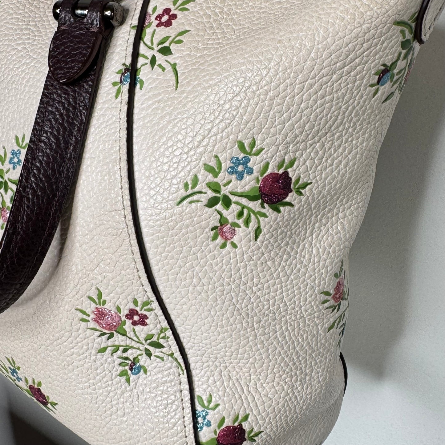 Coach Prairie Peyton Mimi Rose Leather Handbag