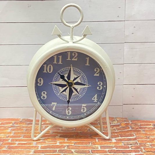 Tabletop Compass Anchor Clock