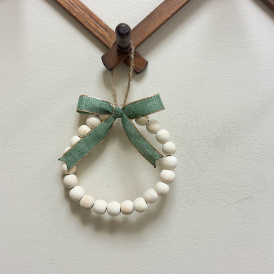 Fall Wreath w/Green & Gold Ribbon