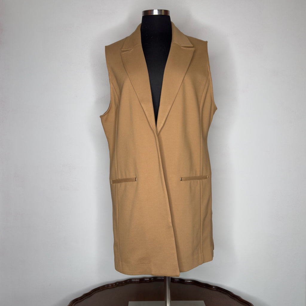 Chico's Long-Line Open Front Ponte Vest - Size Large