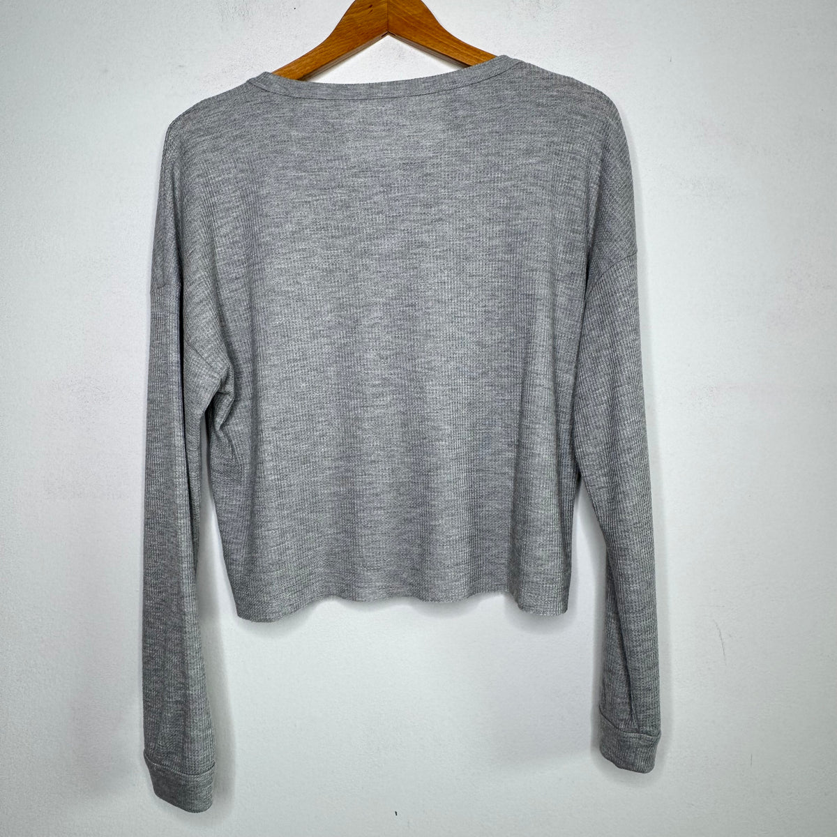 American Eagle Cropped Long Sleeve Thermal Top - Size Small