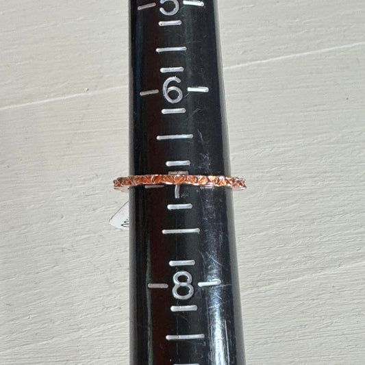 Rose Gold Tone Scalloped Eternity Ring - Size 7