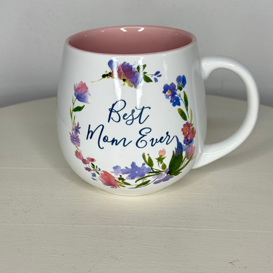 Best Mom Ever Floral Print Mug
