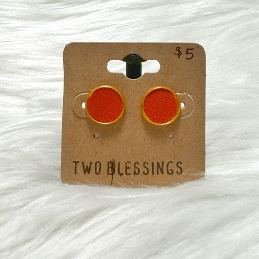 Two Blessings Earrings - Orange