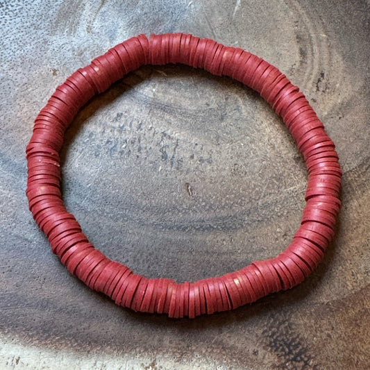 Inga Ann's Beaded Bracelet - Brown Heishi