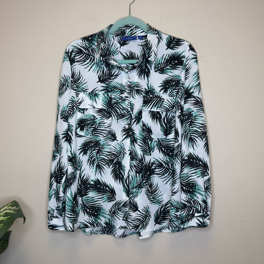 Apt.9 Tropical Print Top - Size Large
