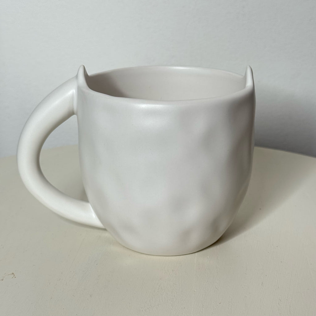 White Cat Mug