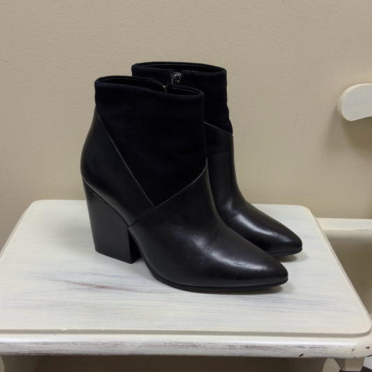 Vince Camuto Black Leather and Suede Booties - Size 6 1/2M