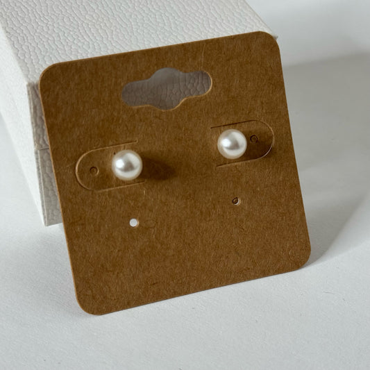 Simulated Pearl Stud Earrings