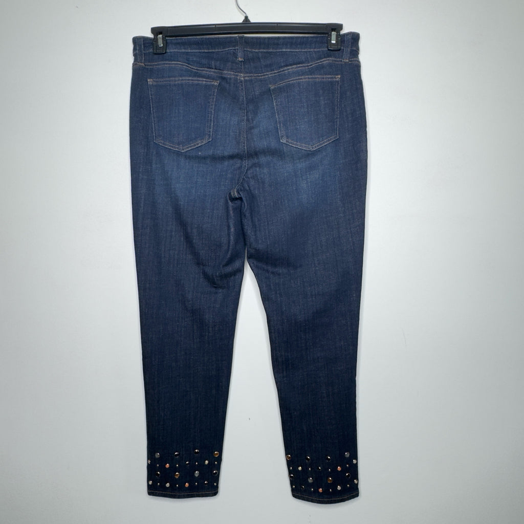 Chico's So Slimming Girlfriend Slim Leg Ankle Jeans - Size 14