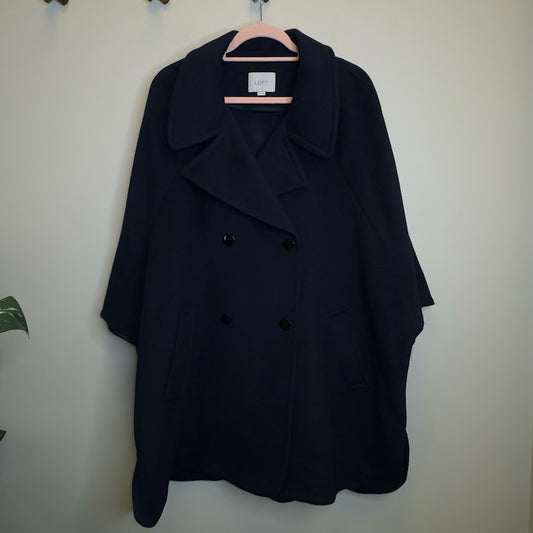 Loft Peacoat Cape Coat - Size Large