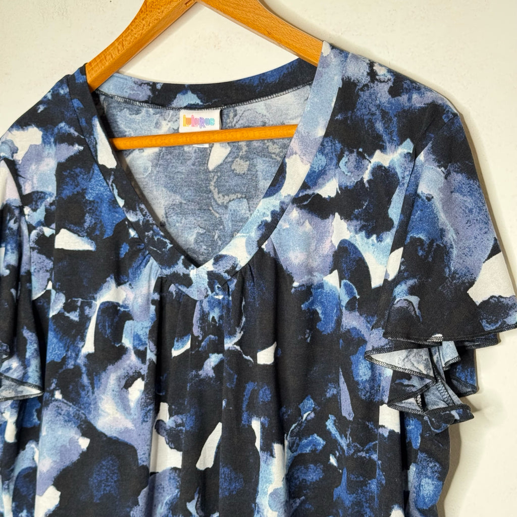 Lularoe Flutter Short Sleeve Top - Size XL