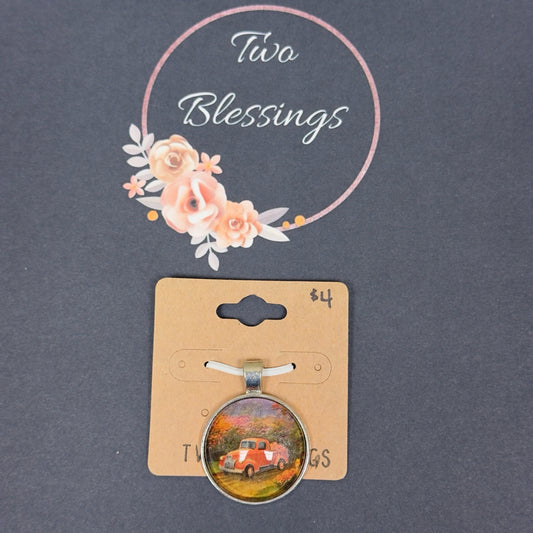 Two Blessings Charm - Red Truck