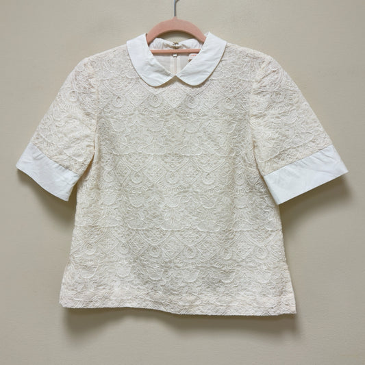 Tory Burch Lace Overlay Top - Size Small
