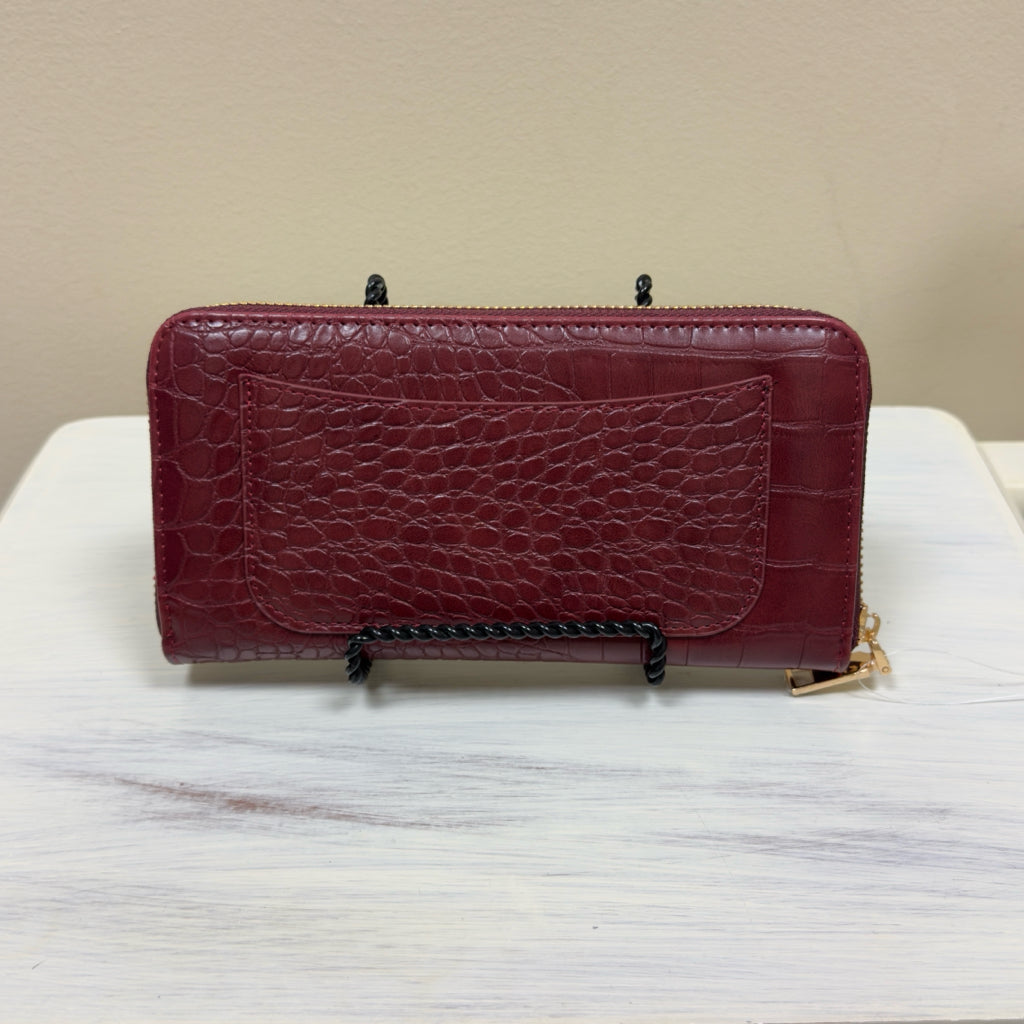 Burgundy Zip Around Wallet