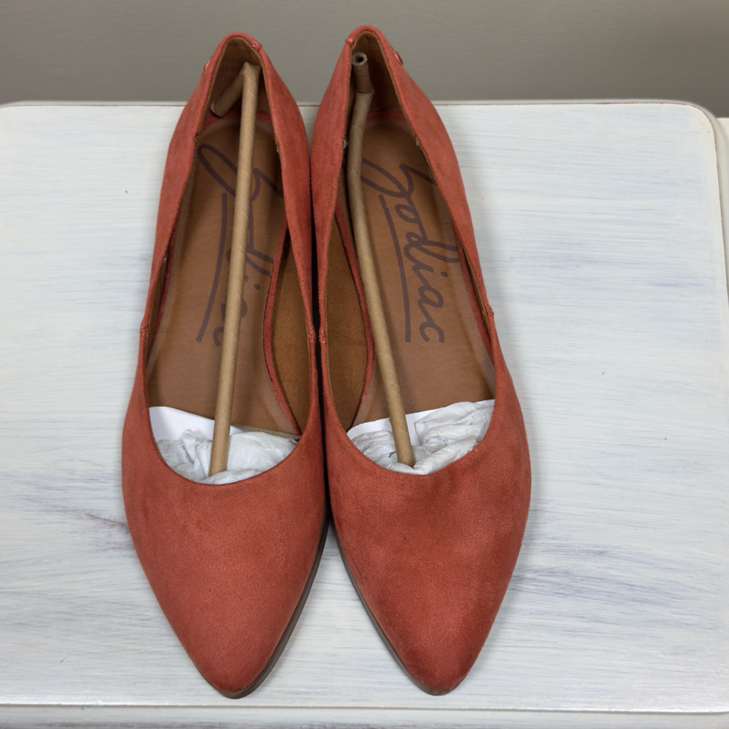 Zodiac Hill Papaya Orange Ballet Flats - Size 8 1/2