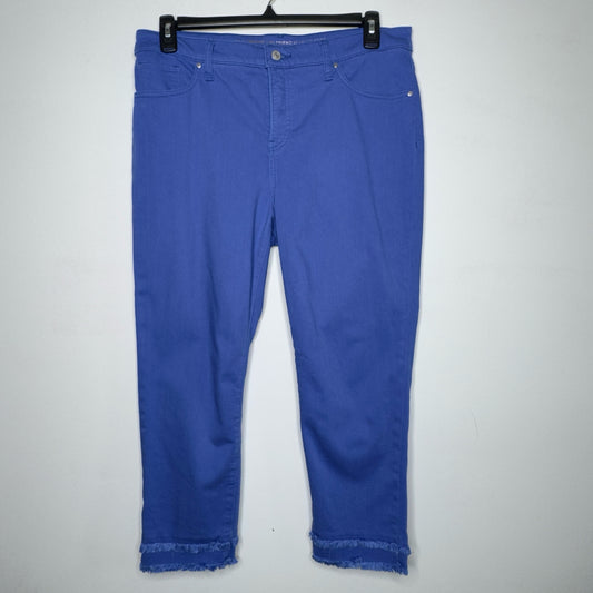 Chico's So Slimming Girlfriend Slim Leg Crop Jeans - Size 12