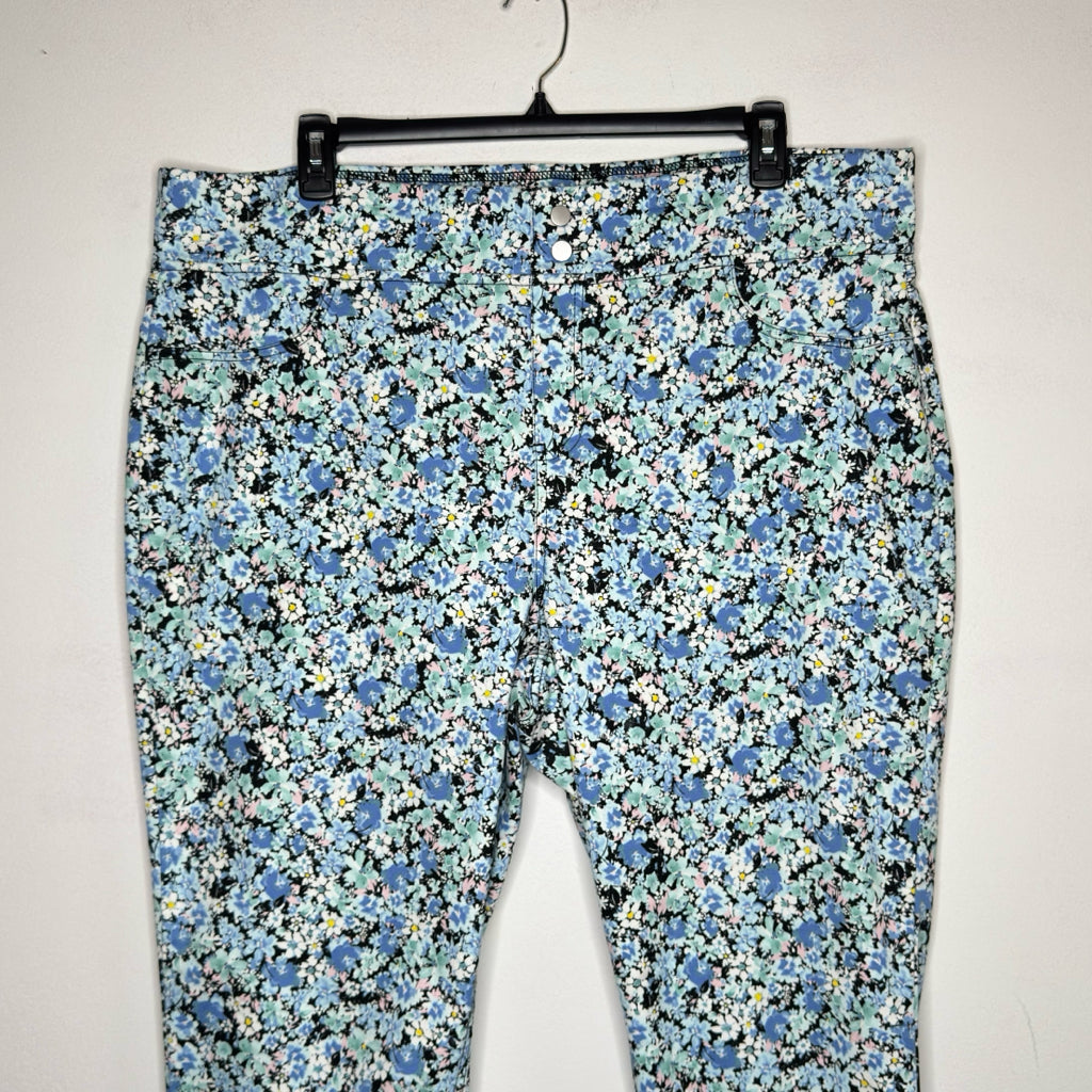 Terra & Sky Floral Pull-On Leggings - Size 2X