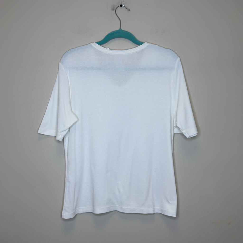 Chico's V-Neck Short Sleeve Tee - Size Large