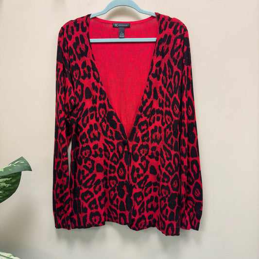 INC Leopard Print Cardigan - Size XL