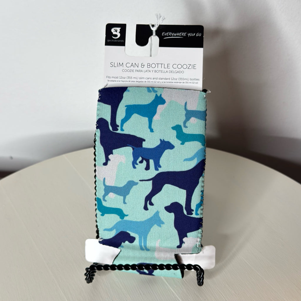 GeckoBrands Slim Can & Bottle Coozie - Dogs