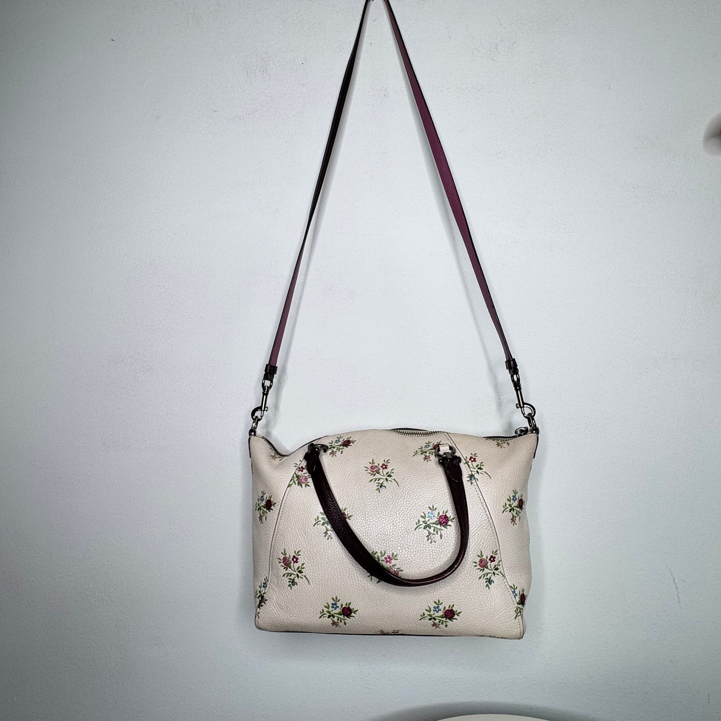 Coach Prairie Peyton Mimi Rose Leather Handbag
